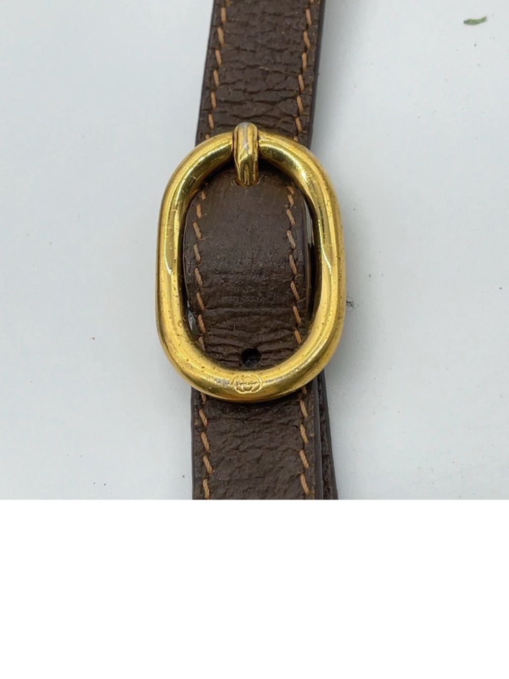 Gucci Brown GG Canvas Crossbody Bag with Web Stripe - Picture 9 of 11